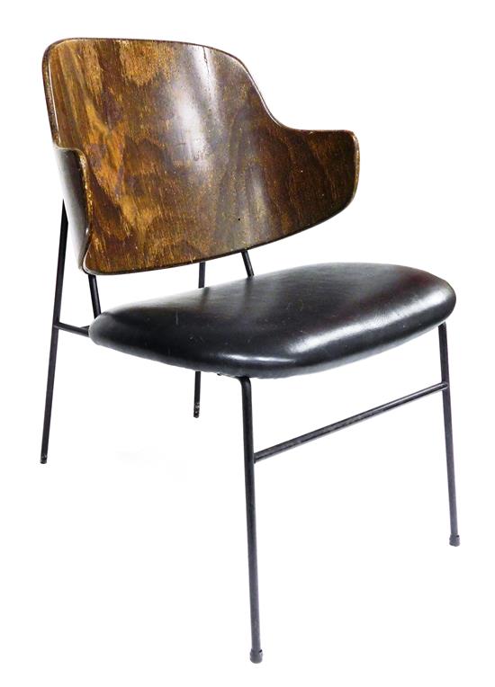 Appraisal: Ib Kofod-Larsen Danish - type penguin lounge chair bentwood barrel