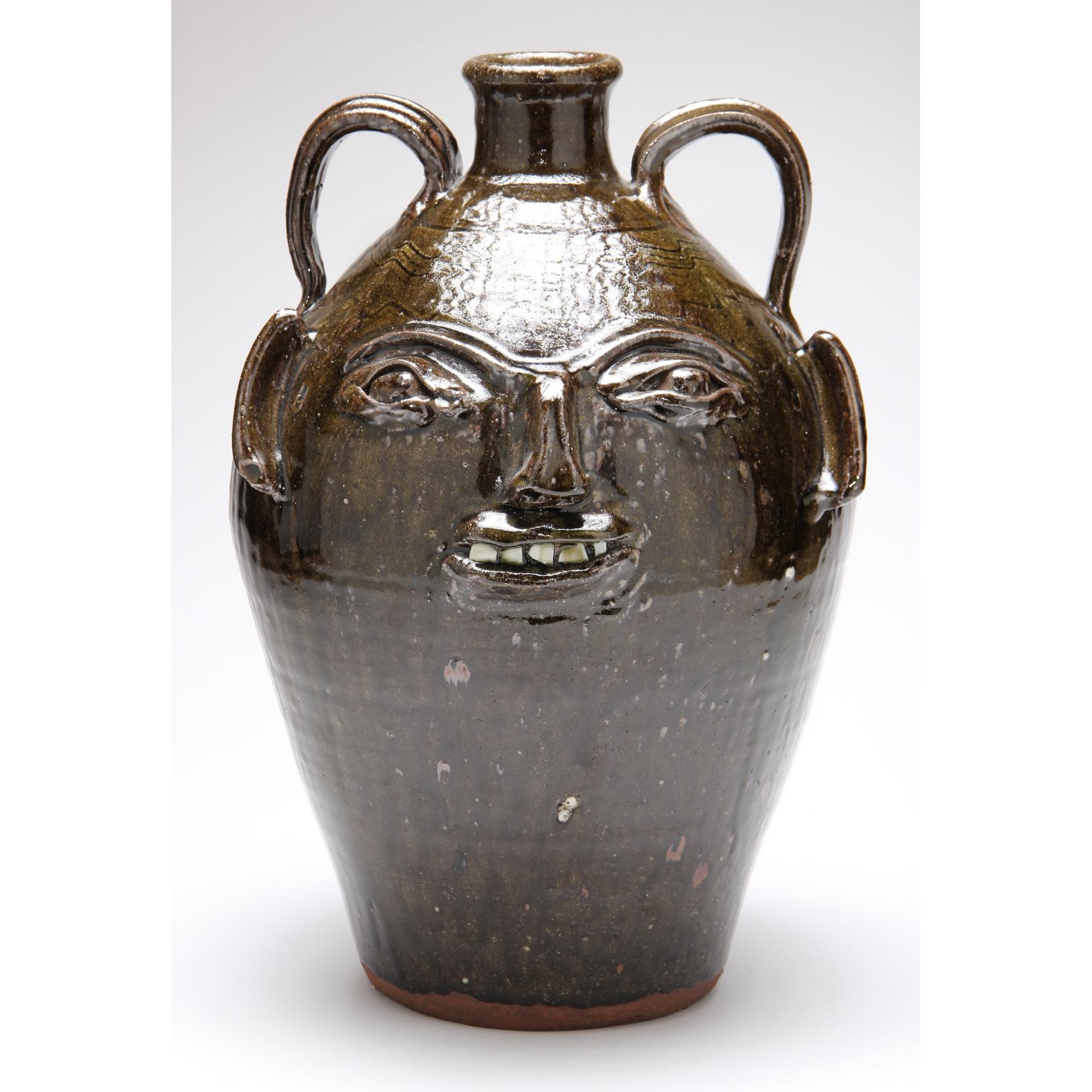 Appraisal: NC Folk Pottery Buggy Face Jug Burlon Craig Catawba Co