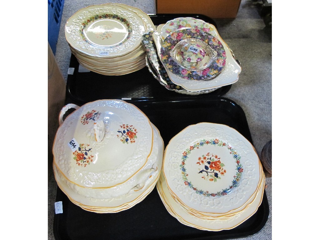 Appraisal: Crown Ducal 'Gainsborough' pattern part dinner set and various chintz