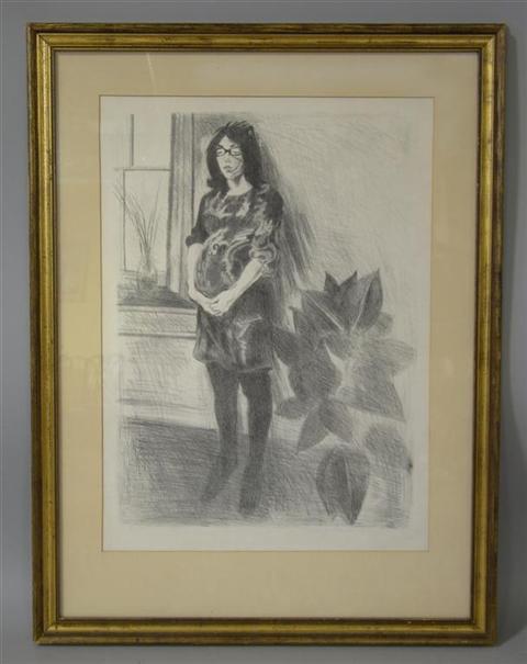 Appraisal: RAPHAEL SOYER AMERICAN - PREGNANT WOMAN Lithograph x in sight