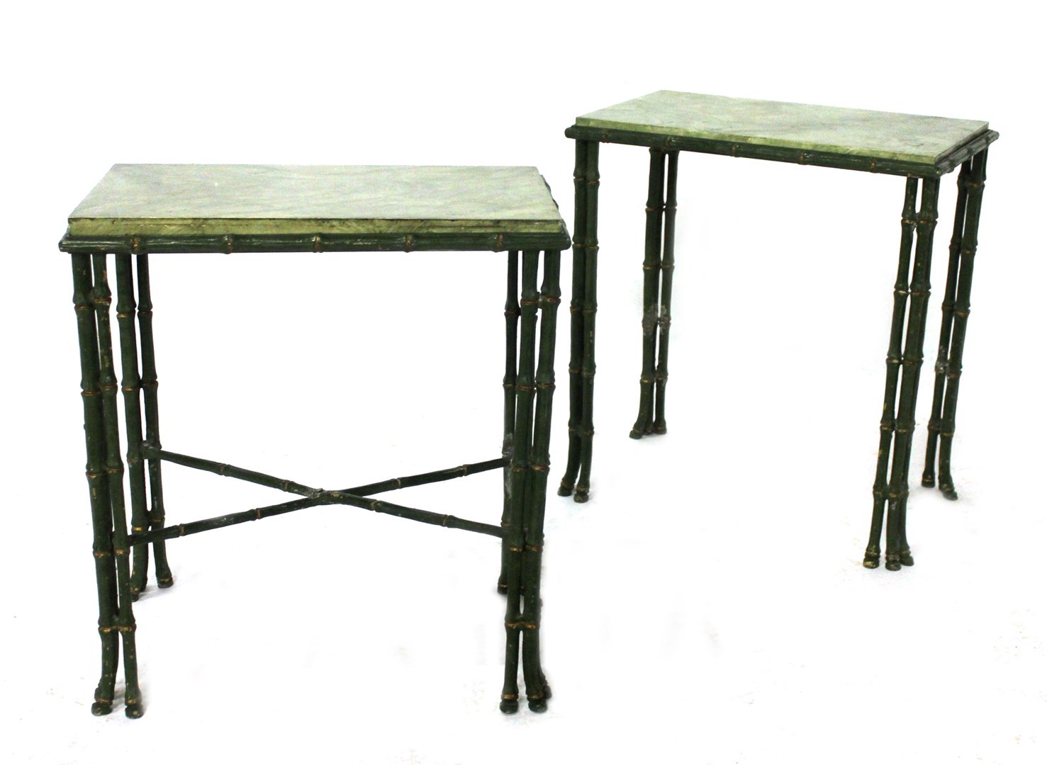 Appraisal: A pair of late th century side tables each with