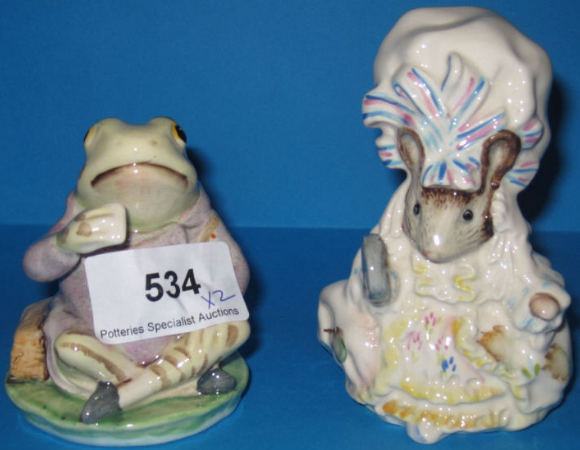 Appraisal: Beswick Beatrix Potter Figures Jeremy Fisher and Lady Mouse Both