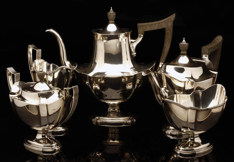 Appraisal: A Gorham sterling 'Plymouth' coffee tea service A Gorham sterling