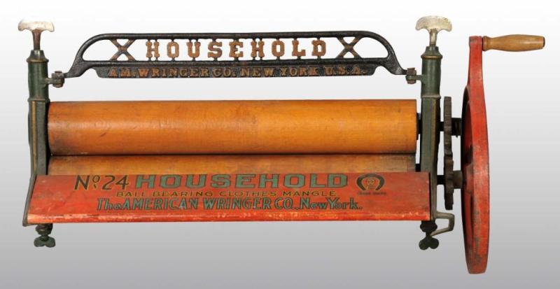 Appraisal: Household Ball-Bearing Clothes Mangle Description Cast iron and wood Condition