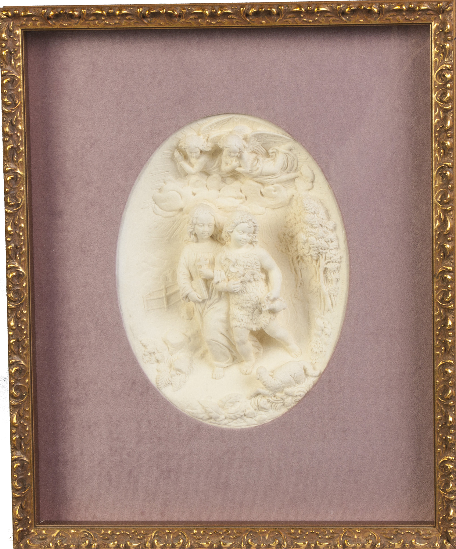 Appraisal: J Fontana Composition Relief Group of Children Sgn On right