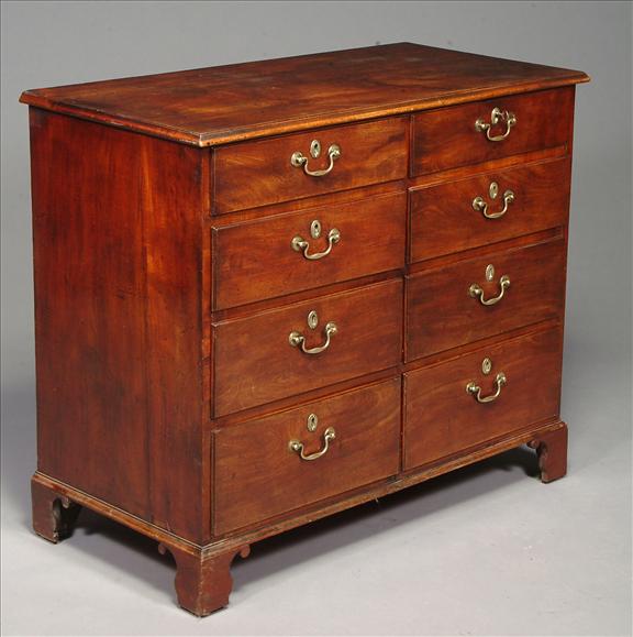 Appraisal: A George III mahogany chest of drawers circa with two