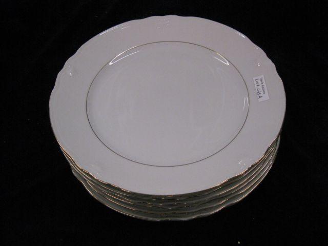 Appraisal: Porcelain Dinner Plates gold rim