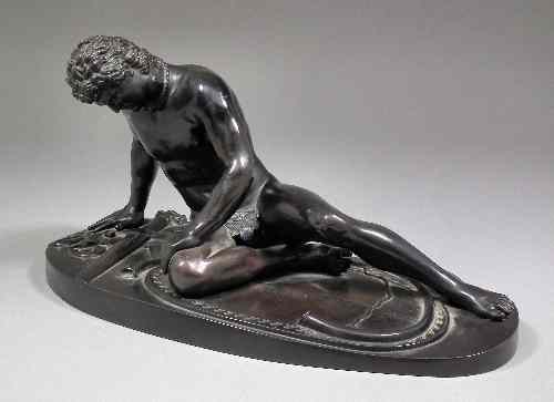 Appraisal: Late th Century Italian school - Patinated bronze figure after