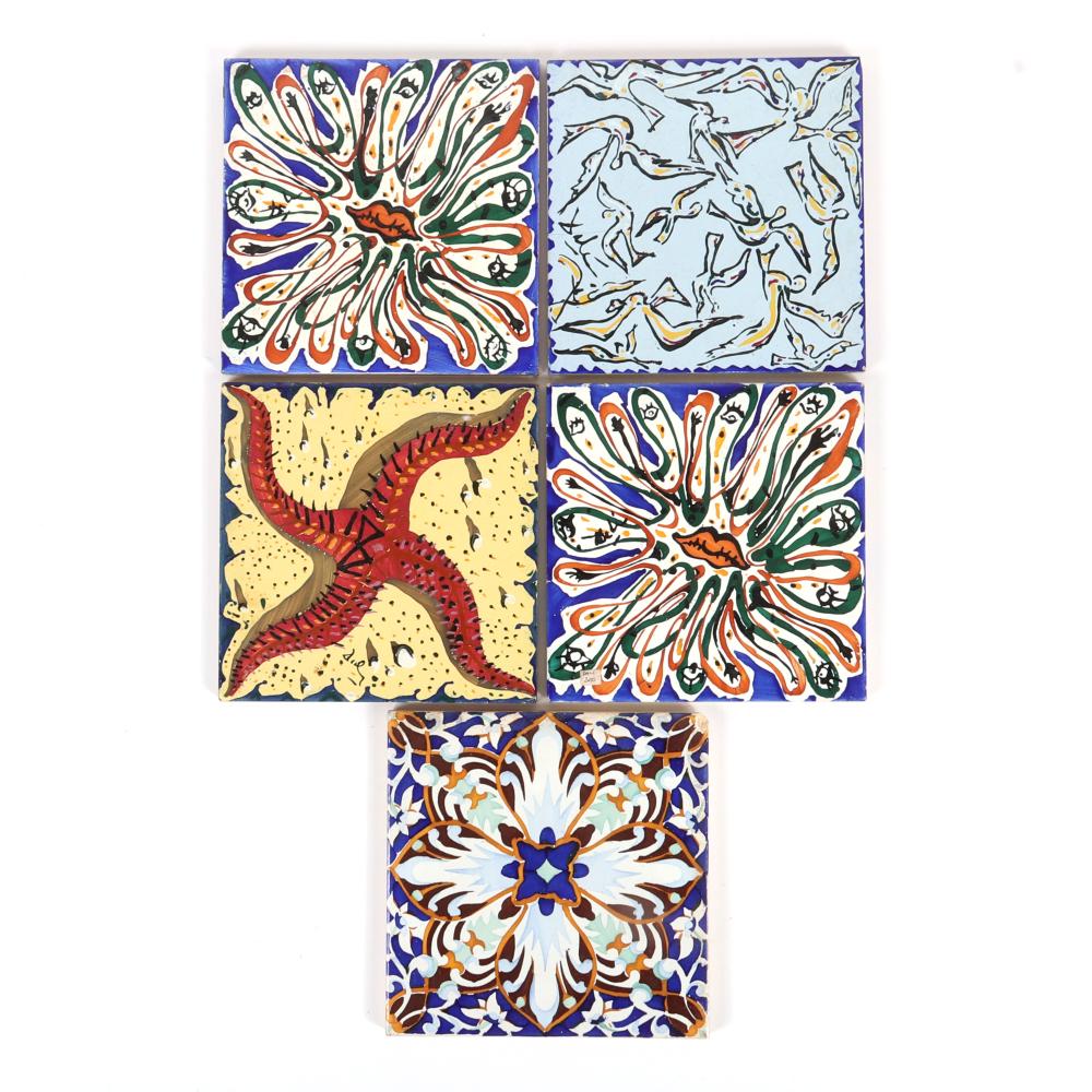 Appraisal: SALVADOR DALI - SET OF FOUR TILES FOR MAURICE DUCHIN