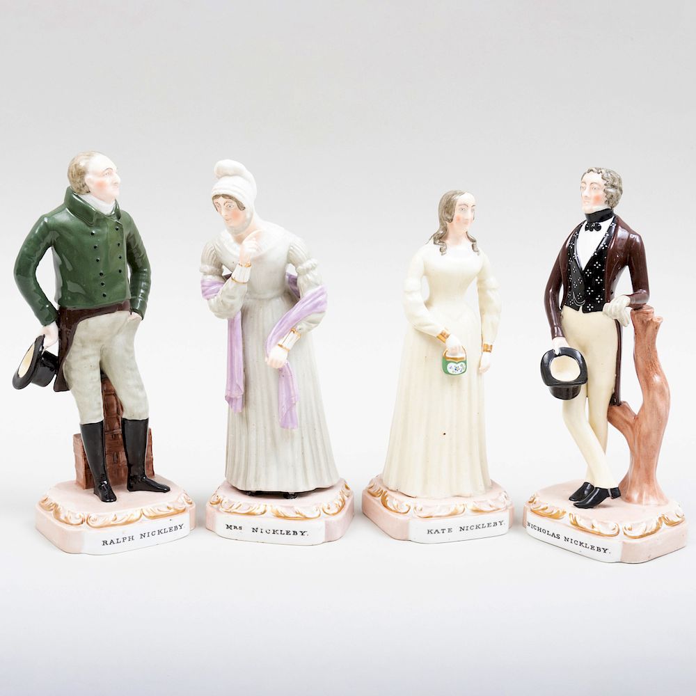 Appraisal: Group of Four Ridgway Roby Porcelain Figures of the Nickelby