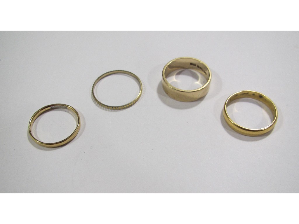 Appraisal: Lot of gold wedding bands to include ct gms ct