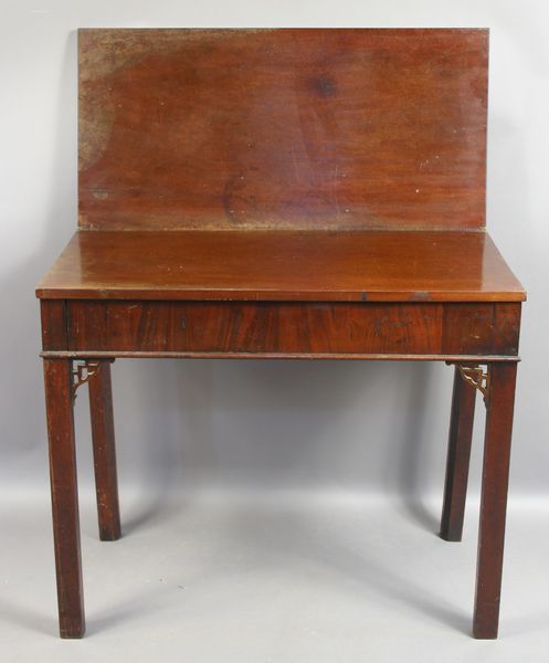 Appraisal: th Century Chippendale mahogany card table h x w x