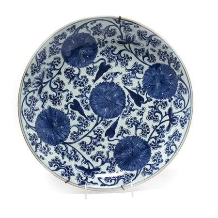 Appraisal: Chinese Blue and White Glazed Porcelain Charger Estimate -