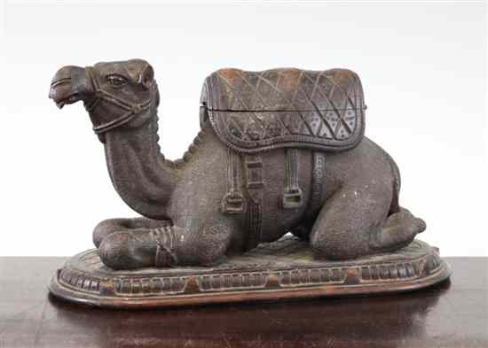 Appraisal: A th century carved softwood camel with box hump ins