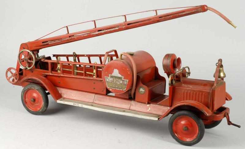 Appraisal: Pressed Steel Keystone Water Tower Fire Truck Description American Circa