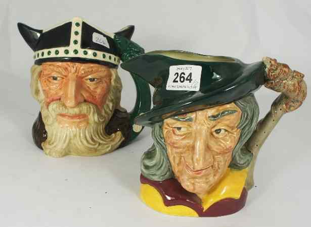 Appraisal: Royal Doulton Large Character Jugs Viking D crazed and Pied