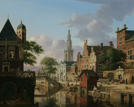 Appraisal: Jan Hendrik Verheyen Dutch - View of Utrecht Signed J