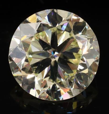 Appraisal: Estate carat round brilliant cut diamond GIA report measurements -