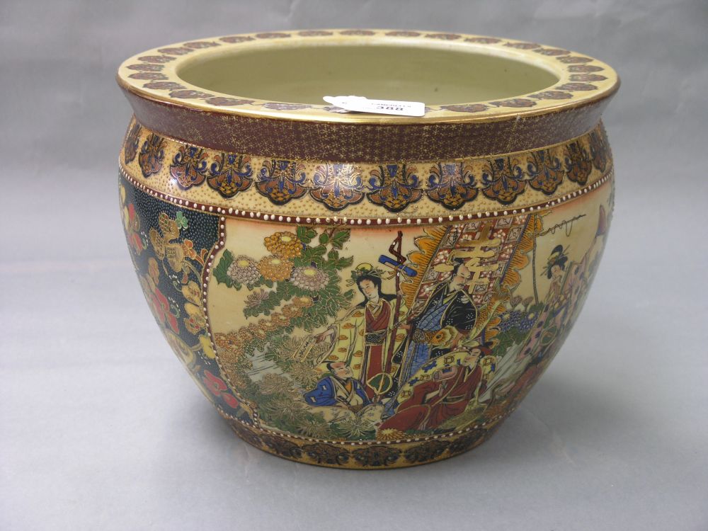 Appraisal: A Chinese porcelain jardiniere printed enamelled and gilded with figures