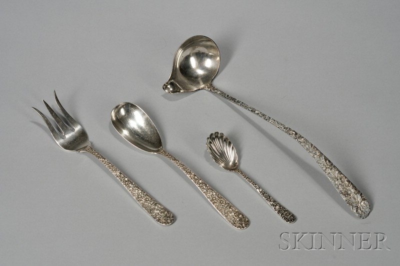 Appraisal: Three Kirk Sterling Repousse Serving Items and a Repousse Ladle