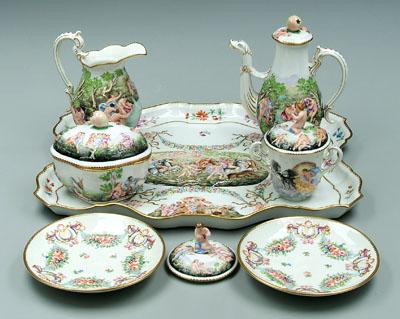 Appraisal: Capo-di-monte tea service - in teapot - in creamer -