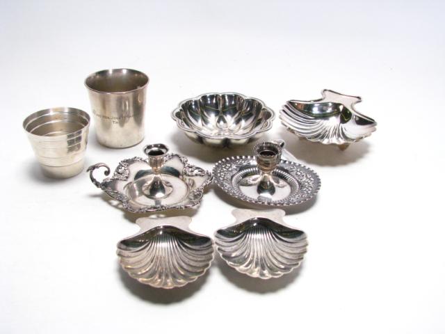 Appraisal: Group of Tiffany and Co sterling including bowl with ribbed