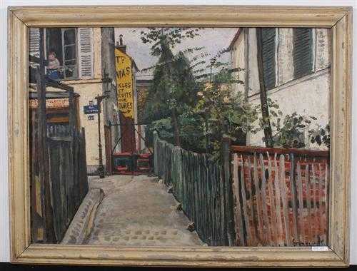 Appraisal: GRUNSWEIGH NATHAN Krakow - Rue des Chales Paris Oil on