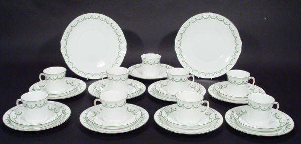 Appraisal: Foley bone china Art Nouveau eight place teaset printed with