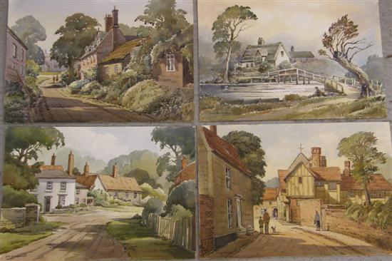 Appraisal: Keith Burtonshaw four watercolours of East Anglia Gt Snoring East