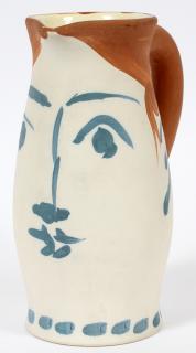 Appraisal: PABLO PICASSO EARTHENWARE 'FACE' TANKARD PABLO PICASSO SPANISH - EARTHENWARE