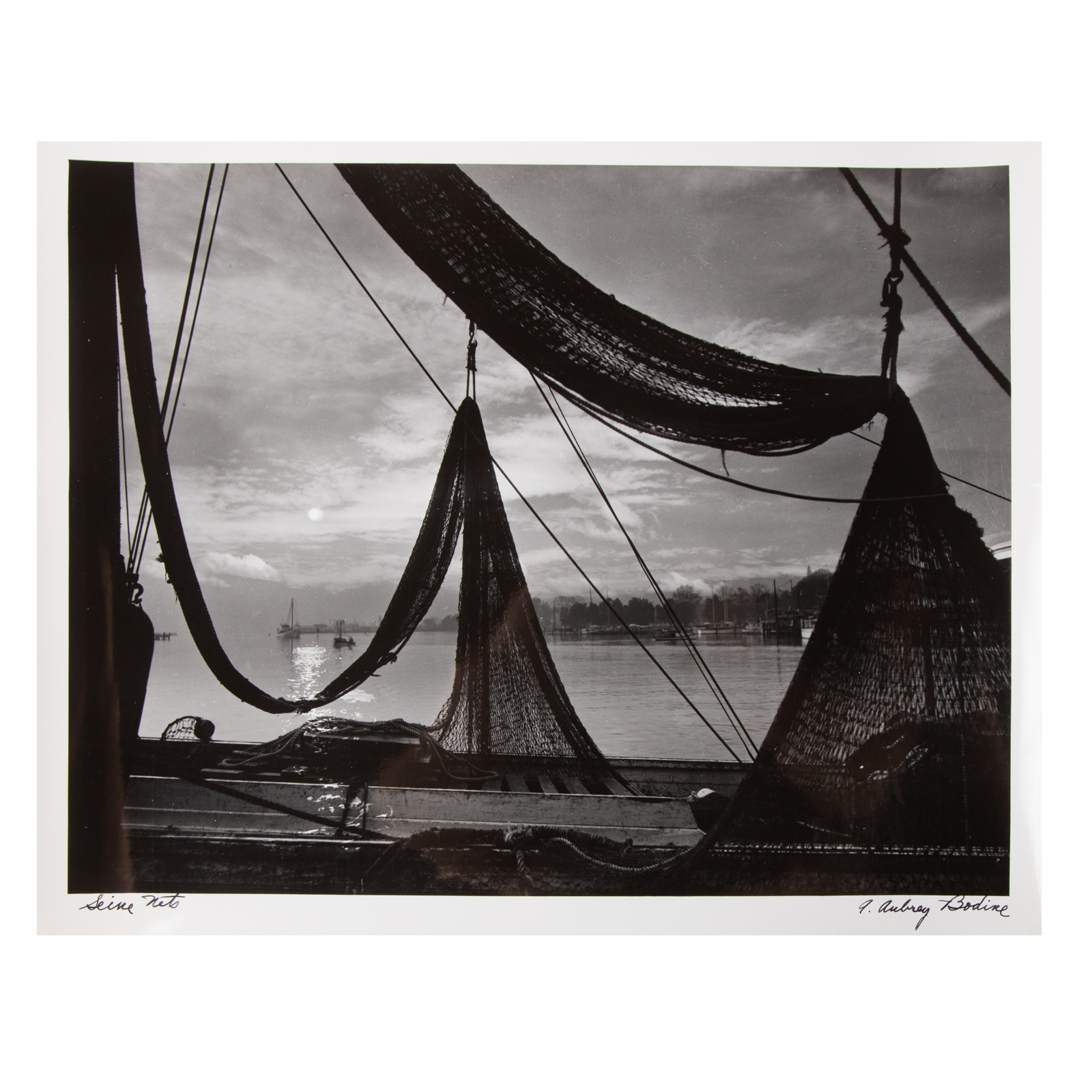 Appraisal: A AUBREY BODINE SEINE NETS GELATIN SILVER PRINT American -