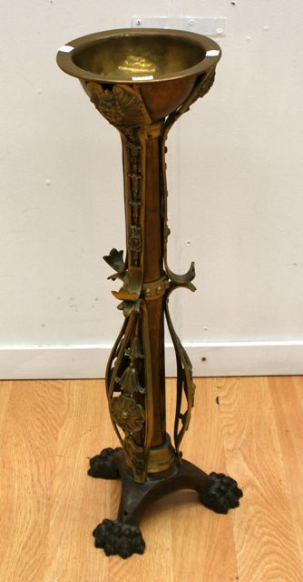 Appraisal: A French brass torchere cms high