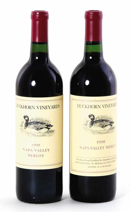 Appraisal: Duckhorn Vineyards Merlot and Napa Valley California L including bottles