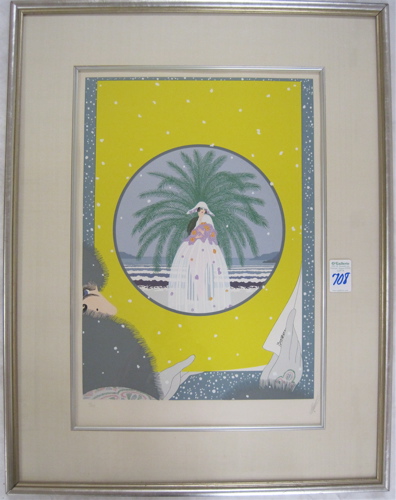 Appraisal: ERTE ROMAIN DE TIRTOFF SERIGRAPH Russian French - titled Riviera