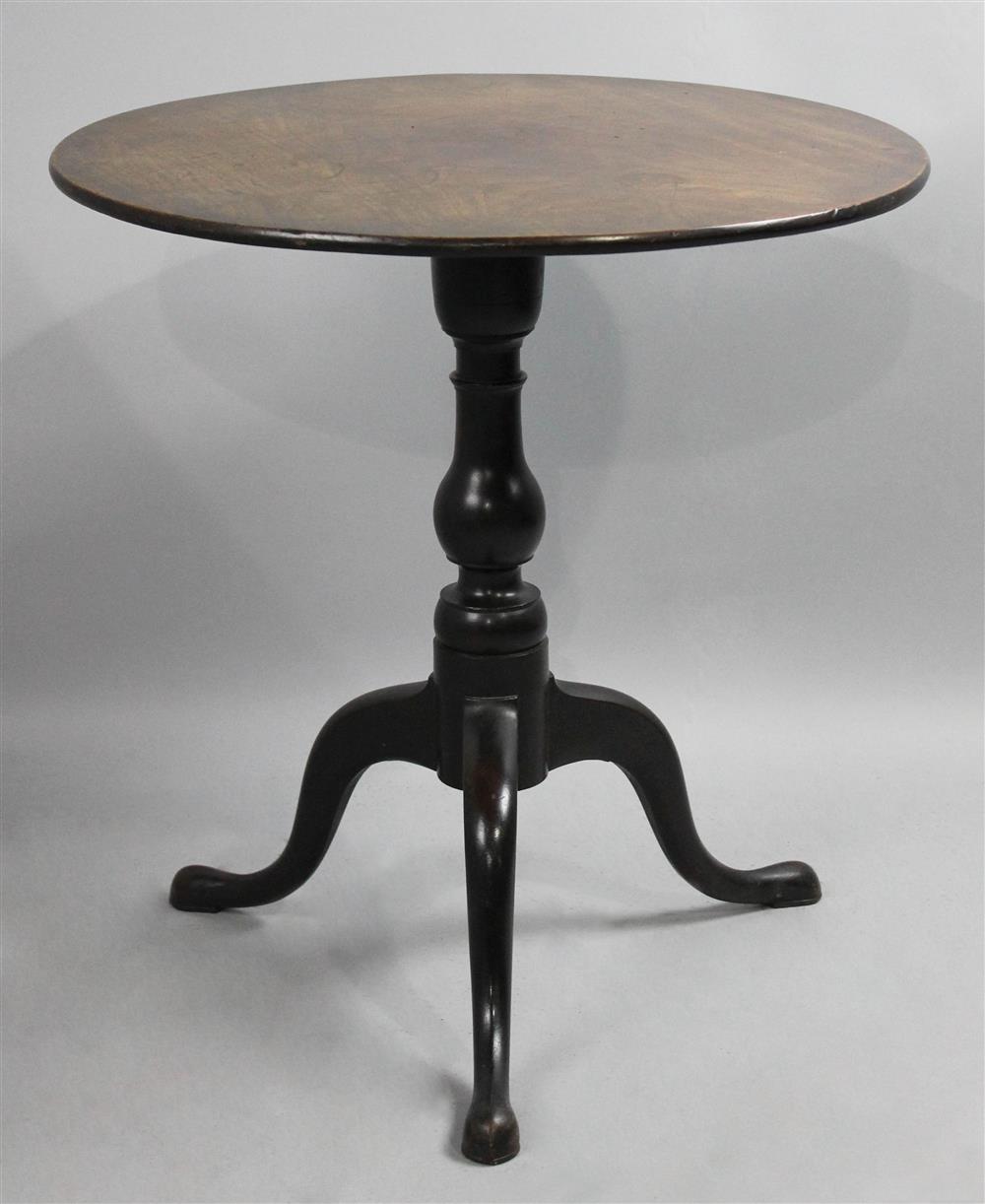 Appraisal: CHIPPENDALE MAHOGANY TILT TOP TEA TABLE PROBABLY BALTIMORE OR ANNAPOLIS