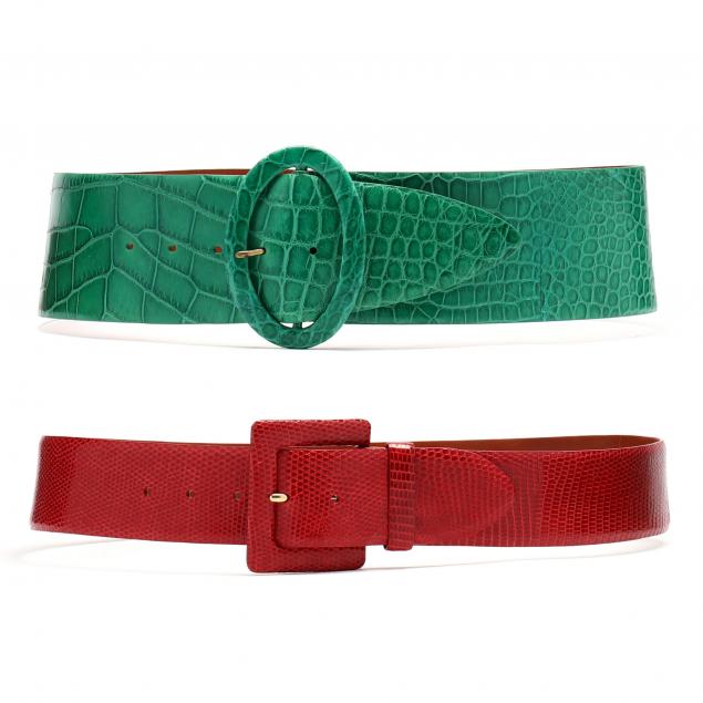 Appraisal: Two Ralph Lauren Designer Belts Made in Italy the first