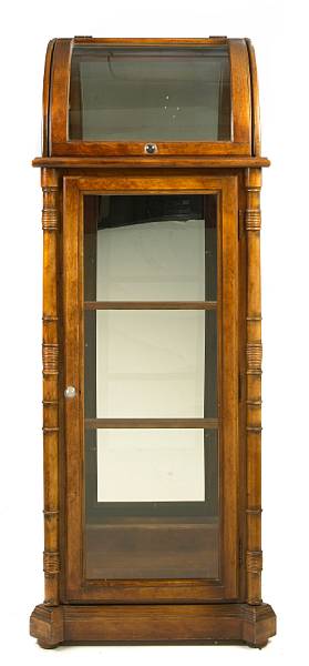 Appraisal: An American oak dental cabinet second half th century height