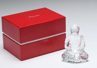 Appraisal: Baccarat Crystal Buddha Figure Depicting a seated Buddha Figure H