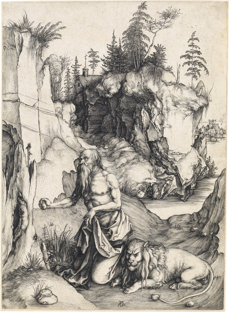 Appraisal: ALBRECHT D RER St Jerome in Penitence Engraving circa -