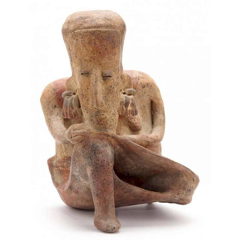 Appraisal: Pre-Columbian Jalisco Seated Terracotta Figurine Mexico circa - A D