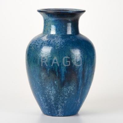 Appraisal: FULPER Flared vase in Blue Crystalline glaze Flemington NJ ca