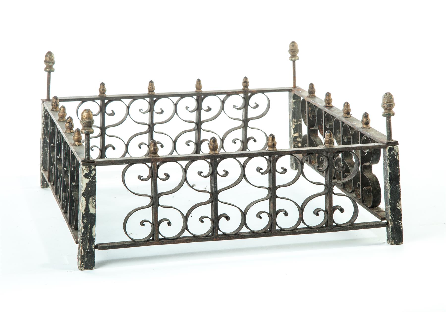 Appraisal: CAST IRON CHRISTMAS TREE FENCE Late th-early th century Eight