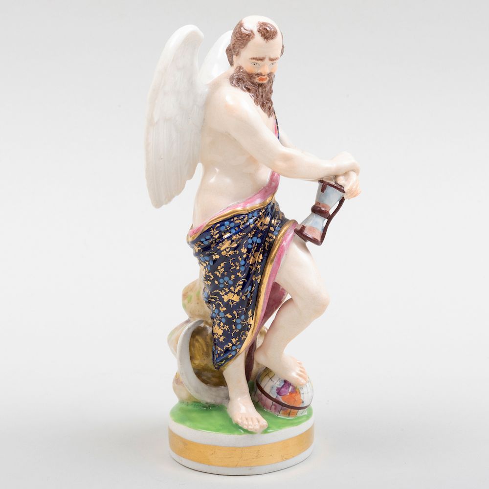 Appraisal: Bloor Derby Porcelain Figure of Father Time Iron red painted