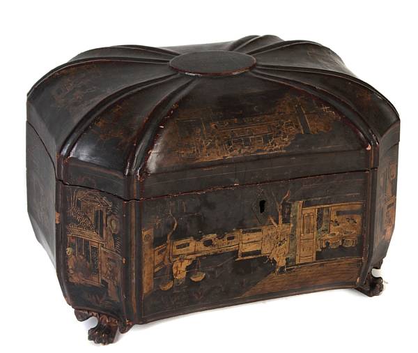 Appraisal: A Chinese export lacquered table box early th century height