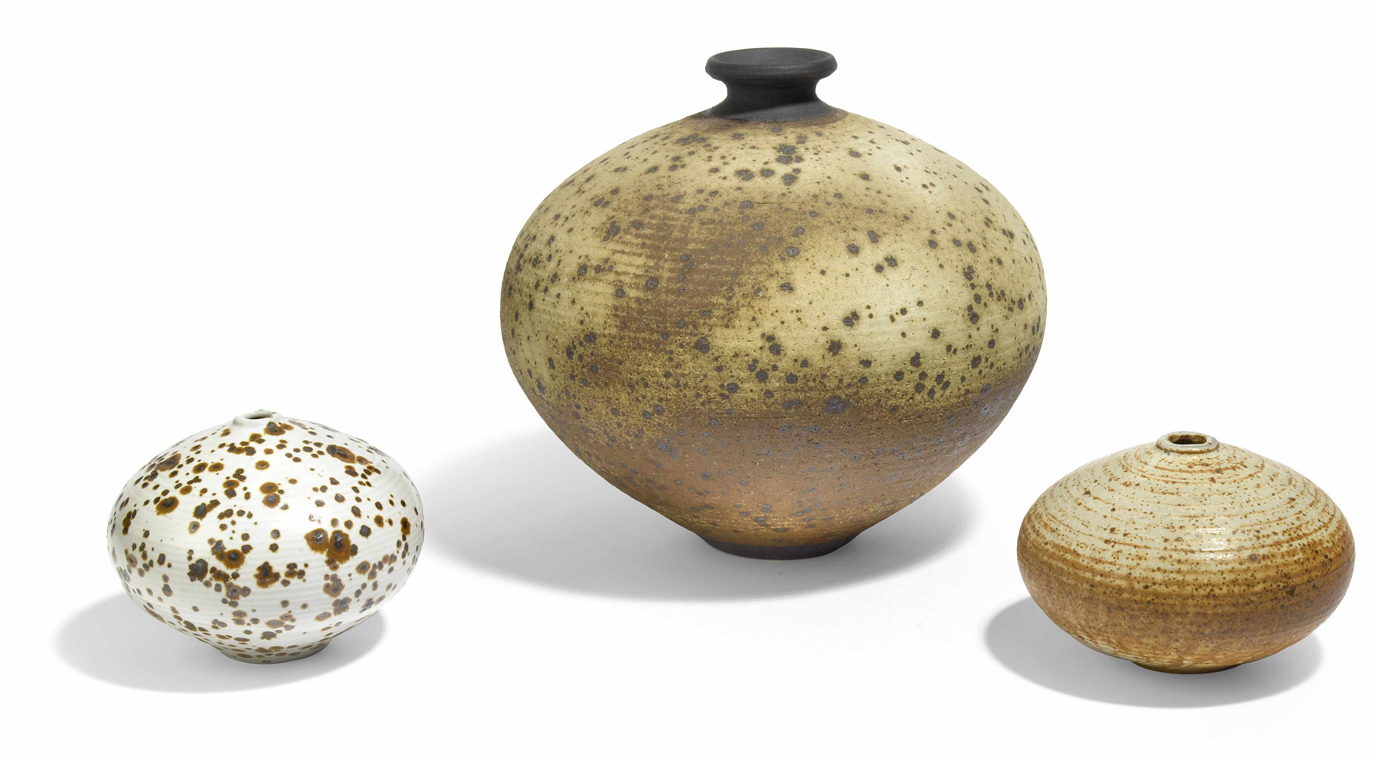 Appraisal: Vivika and Otto Heino American - and - three vases