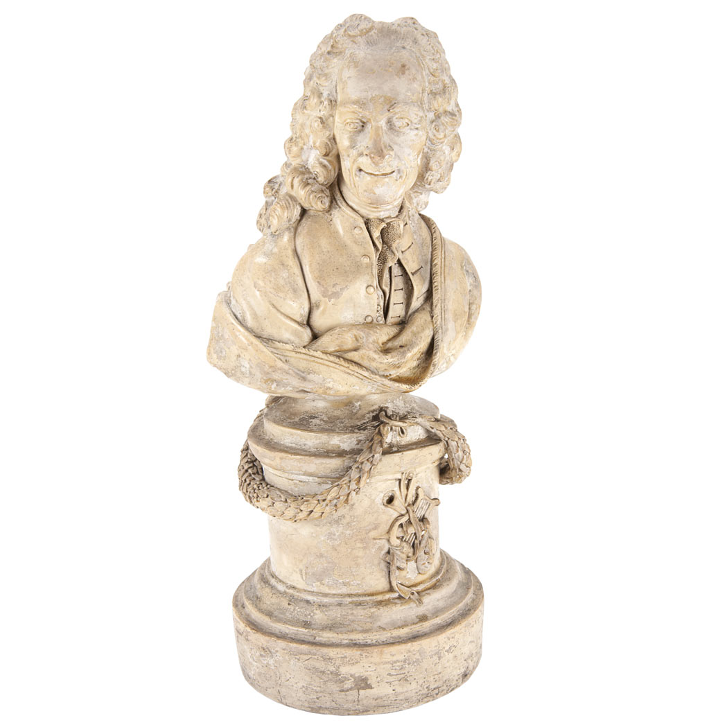 Appraisal: French Plaster Bust of Voltaire Late th early th century