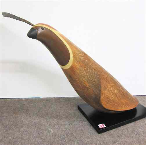 Appraisal: RAYMOND PHILLIPS SANDERSON ARIZONA B ORIGINAL WOOD AND COPPER SCULPTURE