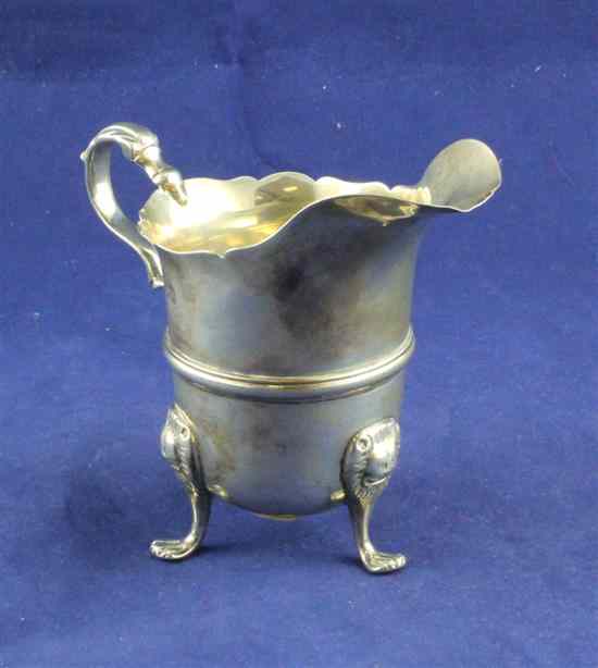 Appraisal: A late Victorian silver cream jug with banded girdle on