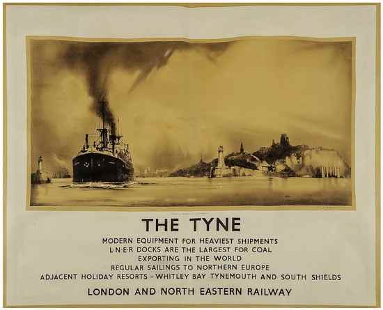 Appraisal: MASON Frank H RI THE TYNE LNER lithograph in colours