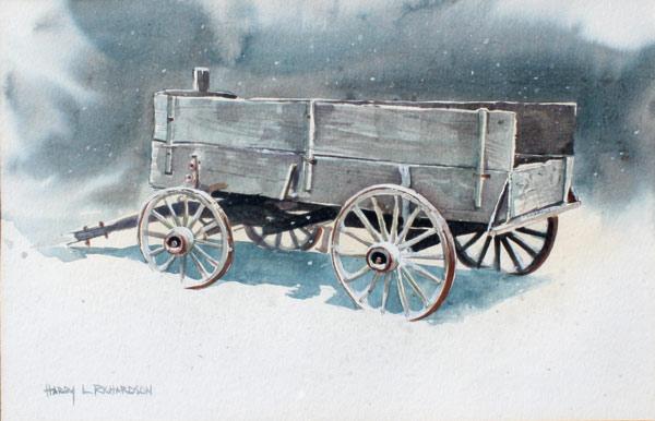 Appraisal: RICHARDSON Harry American th C Freight Wagon Watercolor '' x